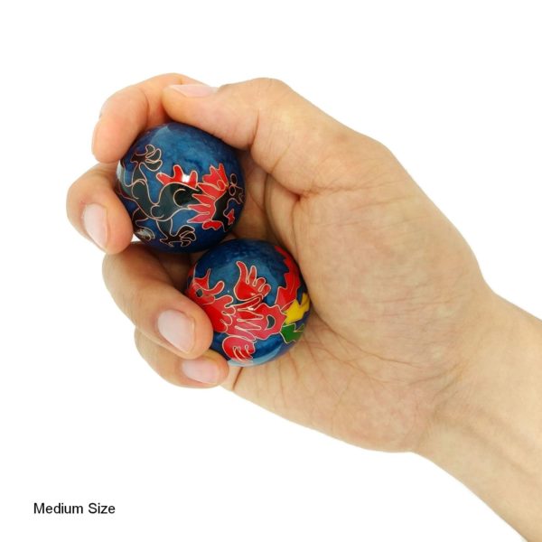 Medium size dragon and phoenix baoding balls