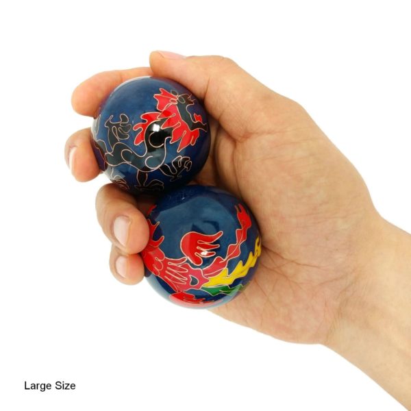 Large size dragon and phoenix baoding balls