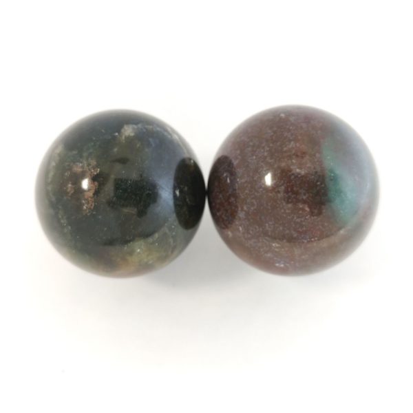 Baoding balls made from fancy jasper gemstone