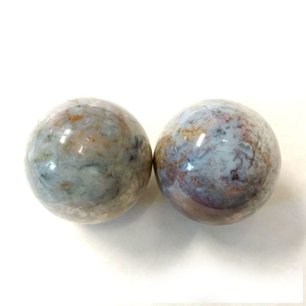 Baoding balls made from fancy jasper gemstone