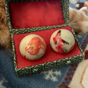 Vintage painted baoding balls