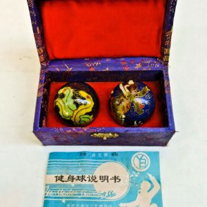 Vintage dragon and phoenix baoding balls