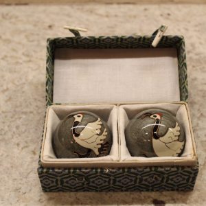 Vintage baoding balls of cranes