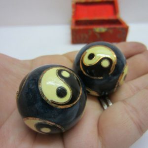 Vintage yin yang baoding balls