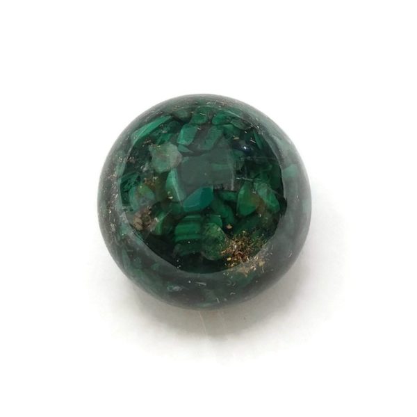 Single malachite orgonite ball