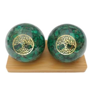 Malachite Orgonite Baoding Balls