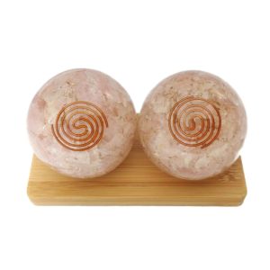 Rose Quartz Orgonite Baoding Balls