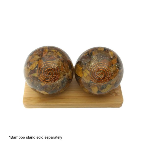 Tiger eye orgonite baoding balls