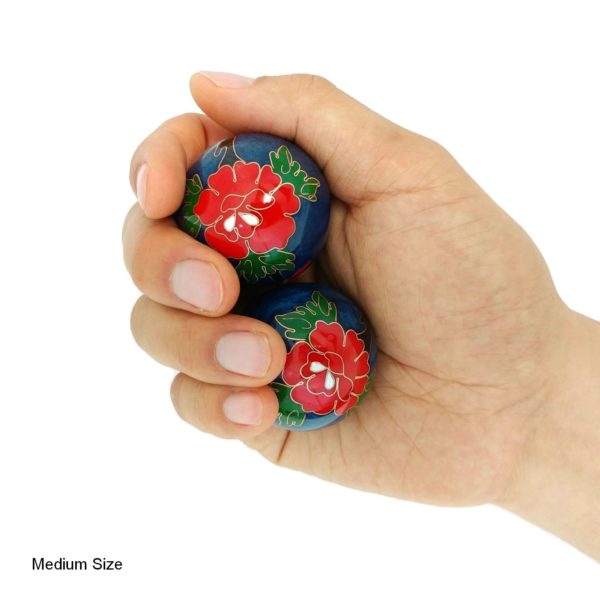 Hand holding medium peony baoding balls