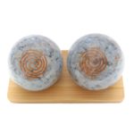 Angelite Orgonite Baoding Balls