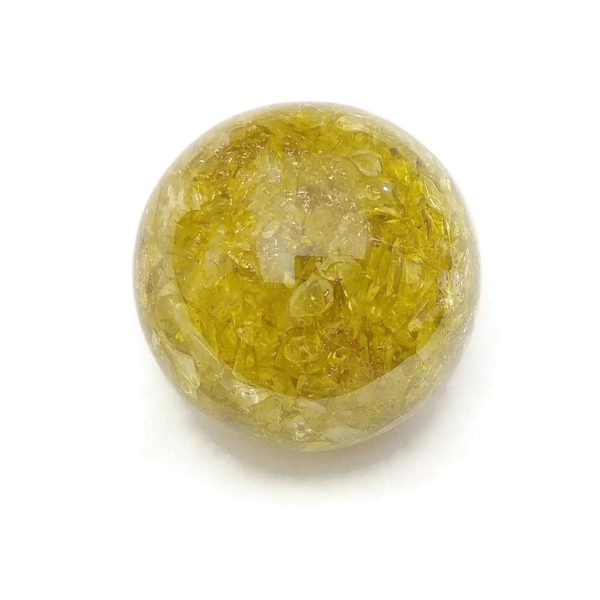 Single lemon quartz ball