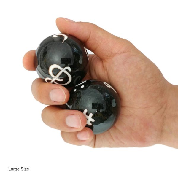 Hand holding music baoding balls large