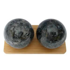 Blue Pearl Larvikite Baoding Balls