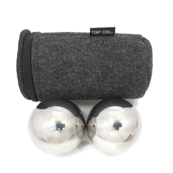 Stainless steel baoding balls with carry bag