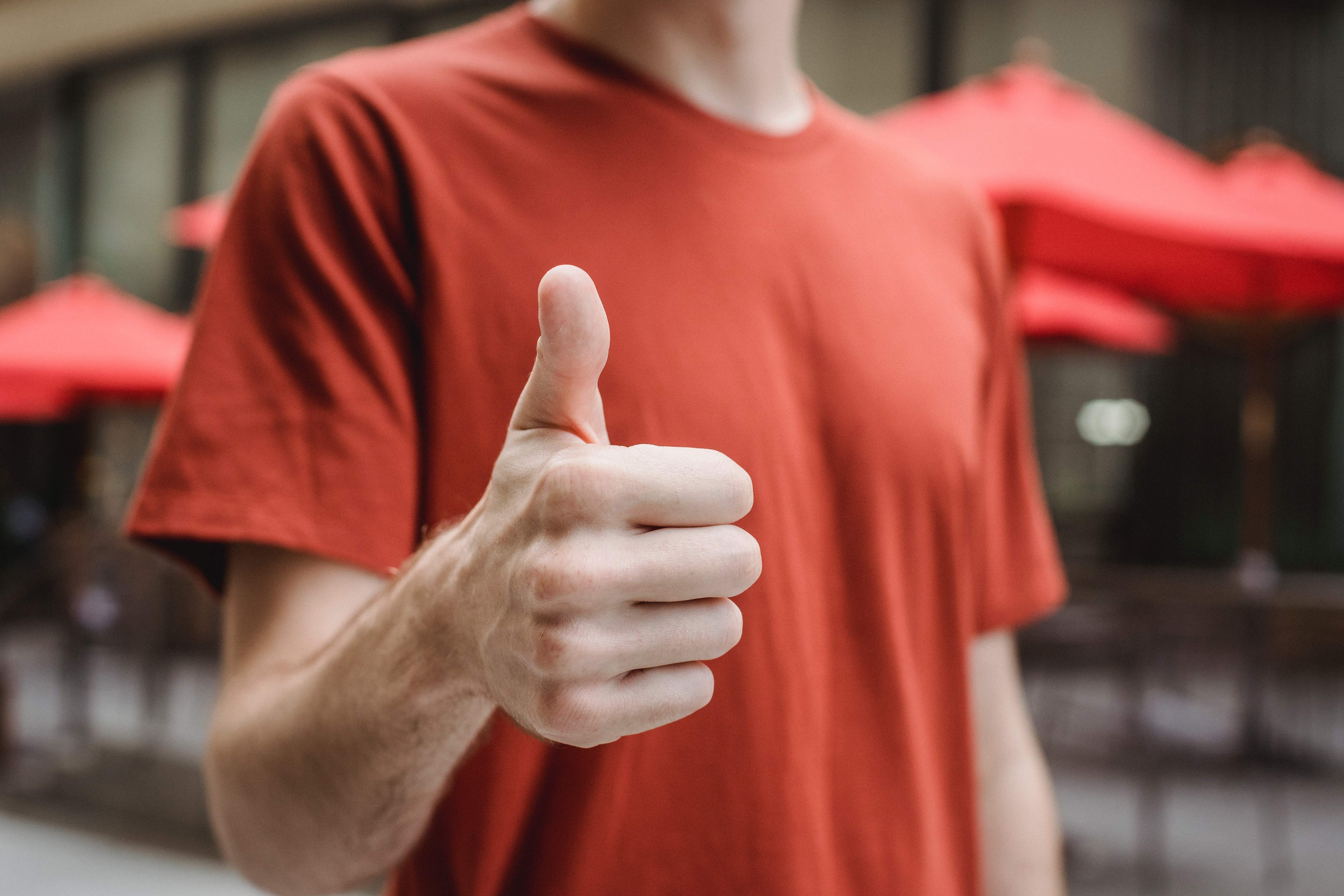 A hand doing a thumbs up