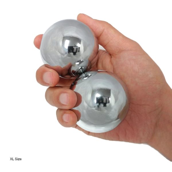 Extra Large chrome chiming baoding balls